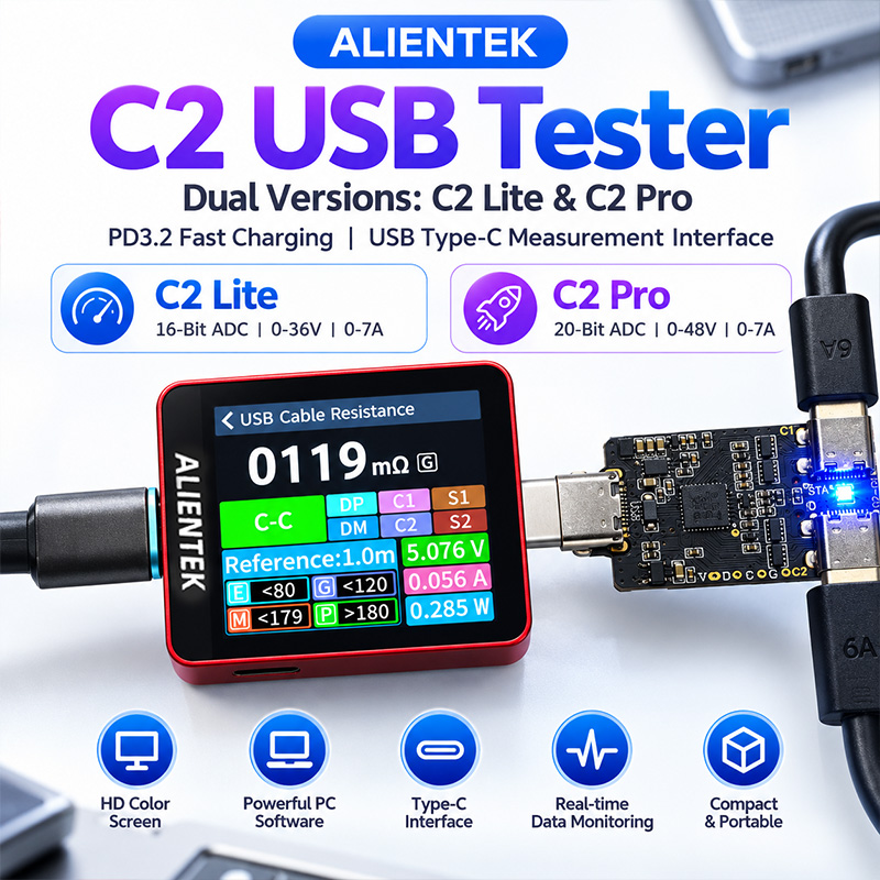 ALIENTEK C2 Color Screen Teste - Logic Analyzer Usb review and price